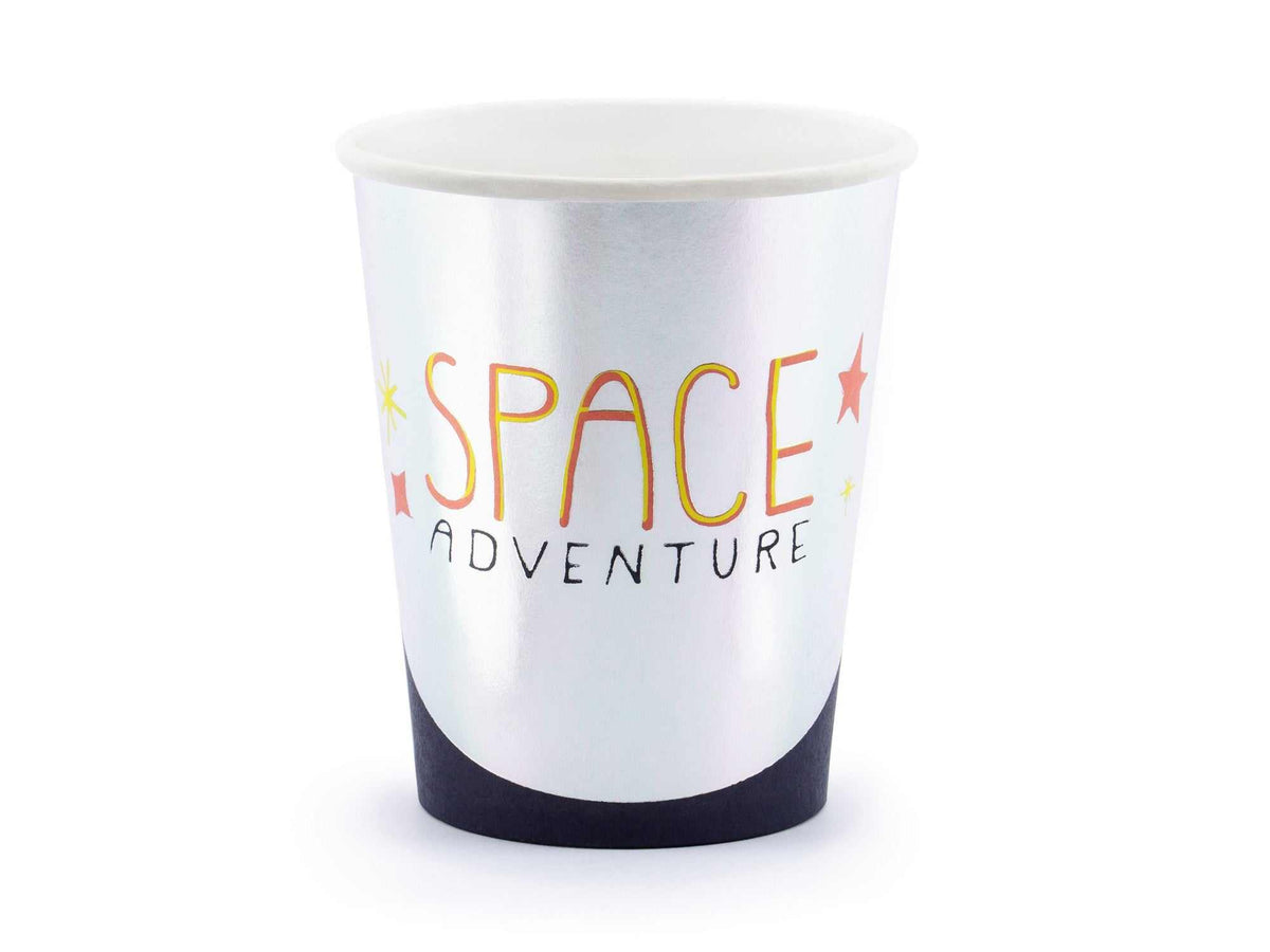 Becher Kosmos Space-Mottoparty Deko-Accessoires 200ml 6 Stück Packung