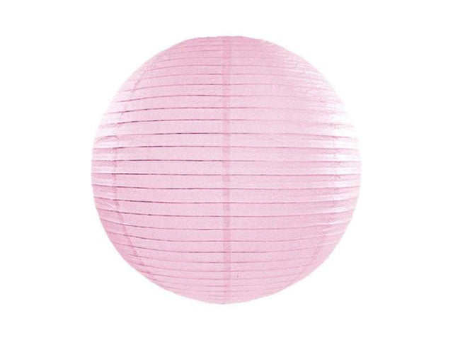 Hellrosa Papierlaterne 25 cm von Partydeco für gemütliche Partystimmung