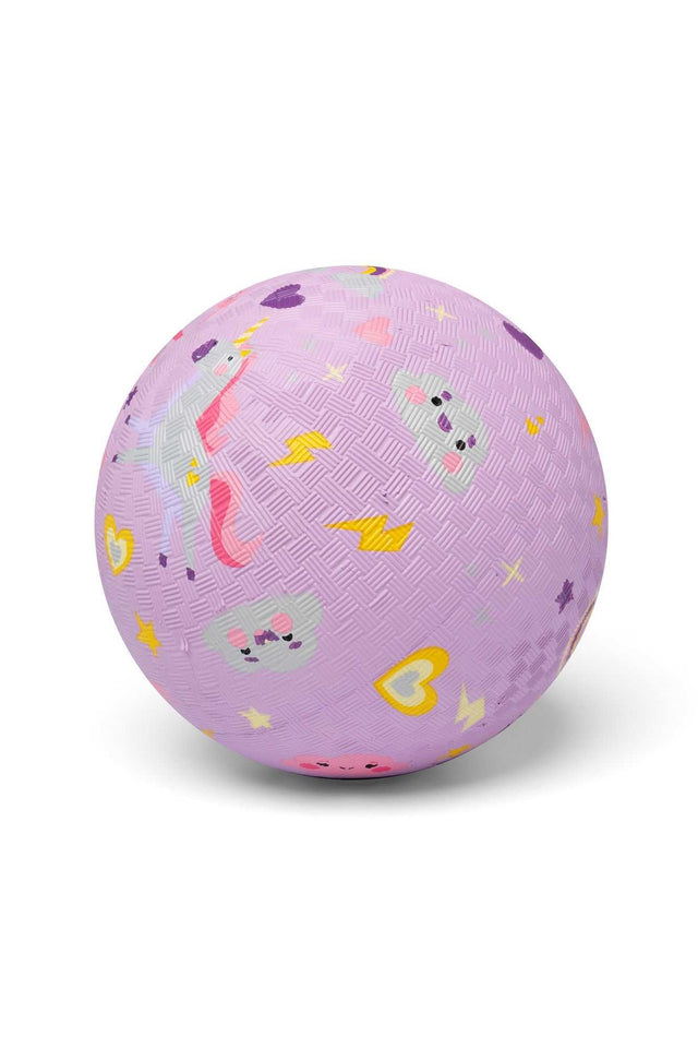 Bunter Einhorn Ball Ø18cm aus robustem Gummi für spielerische motorische Förderung bei Kindern