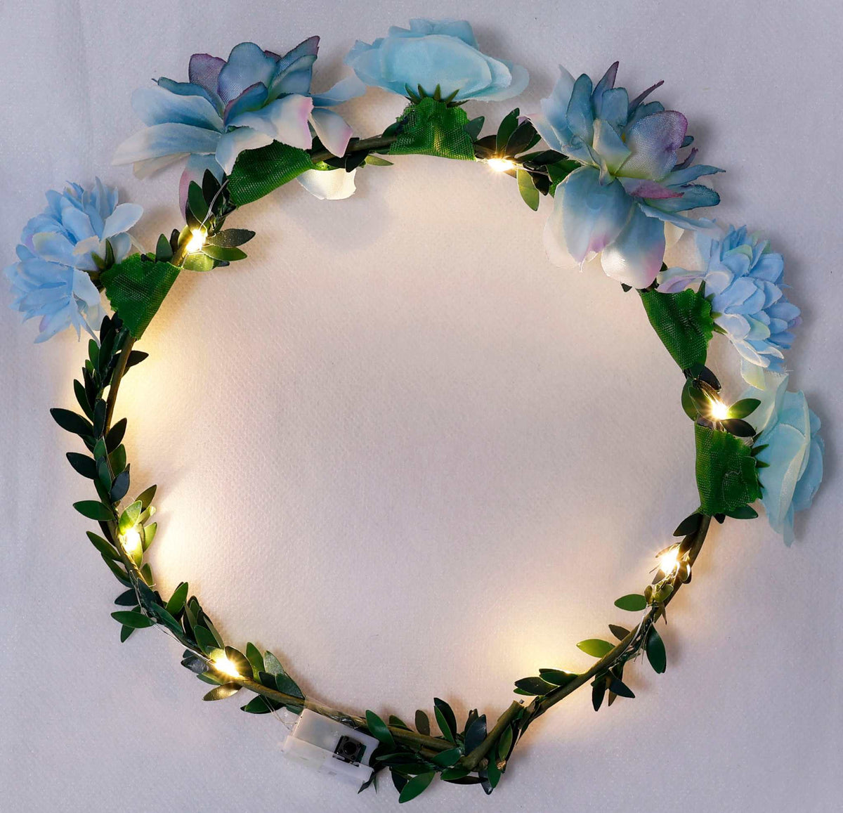 Blüten- Haarkranz mit Licht (1Stück)