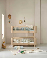 Wood Umbau-Set von Mini+ Babybett & Mini+ Juniorbett zum halbhohen Etagenbett/ eiche