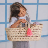 Puppenkorb/ Tassel pink