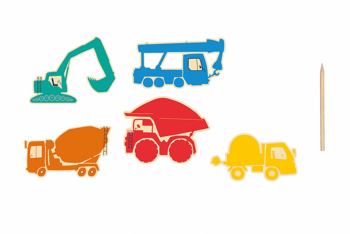 Kratzbild- Fahrzeuge