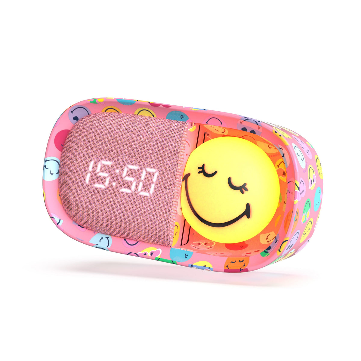 Dreamy Clock Smiley - Wecker und Nachtlicht  Rosa