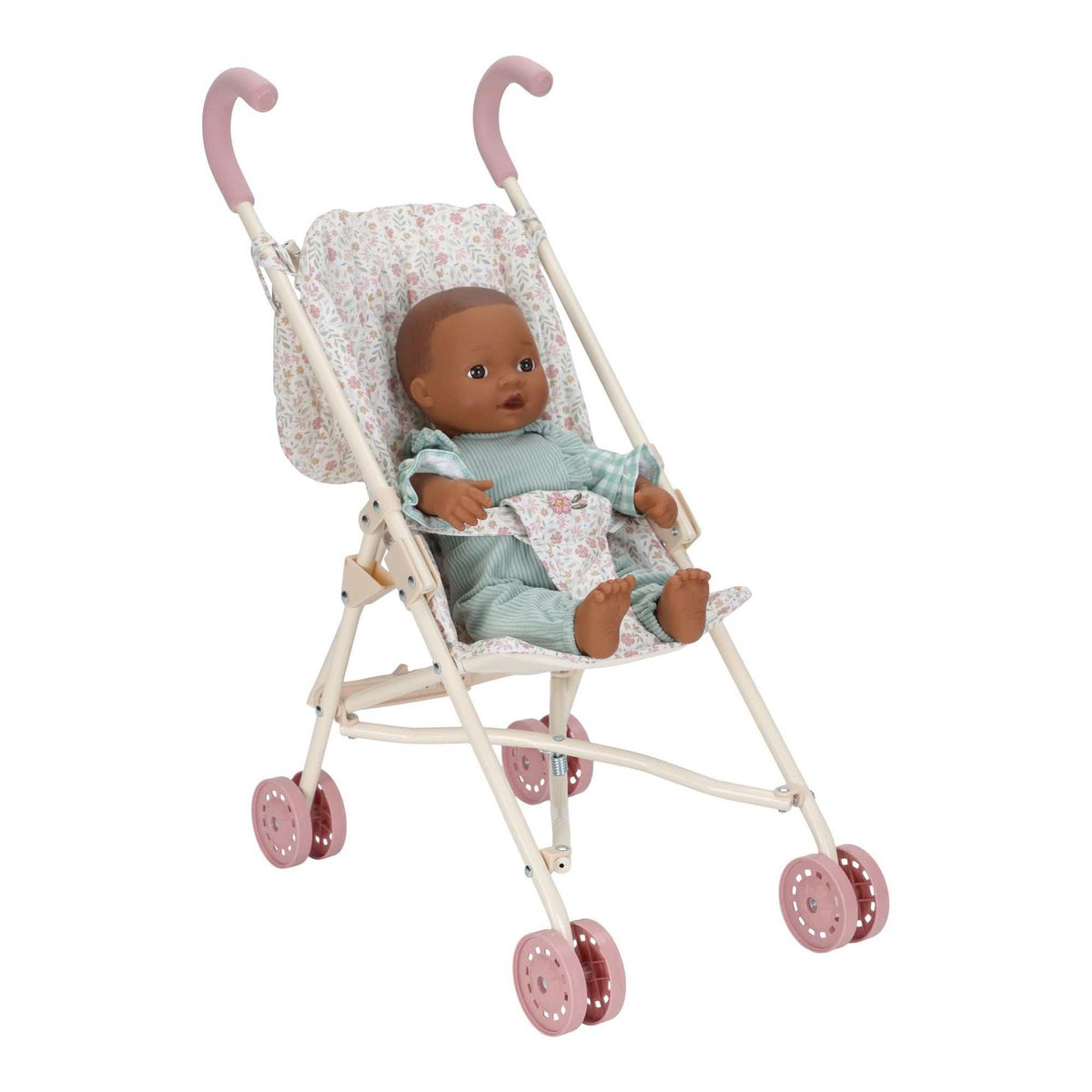 Puppenbuggy aus Metall/ Soft Flowers