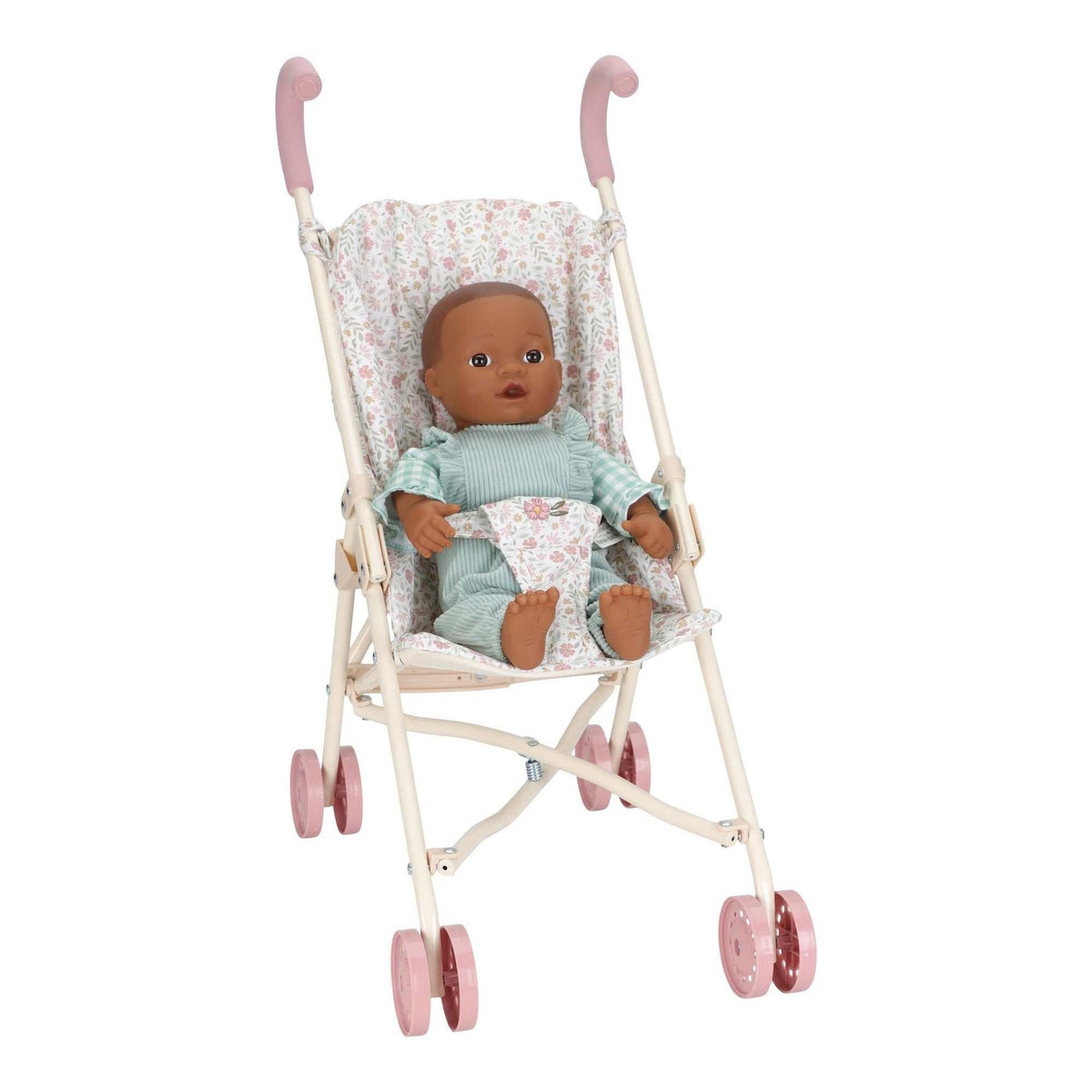 Puppenbuggy aus Metall/ Soft Flowers