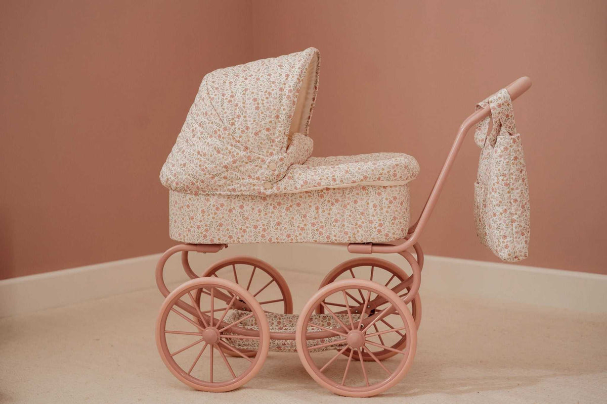 Metall Puppenwagen/ Soft Flowers