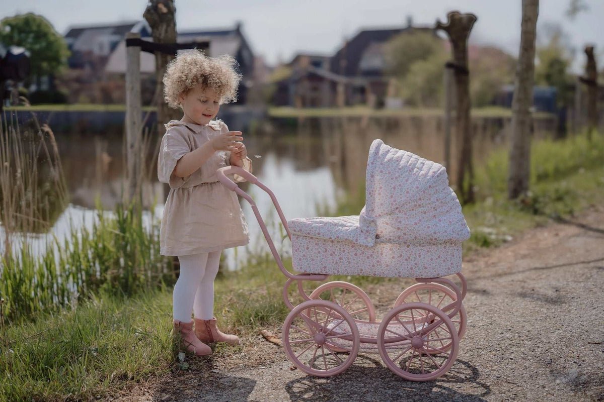 Metall Puppenwagen/ Soft Flowers