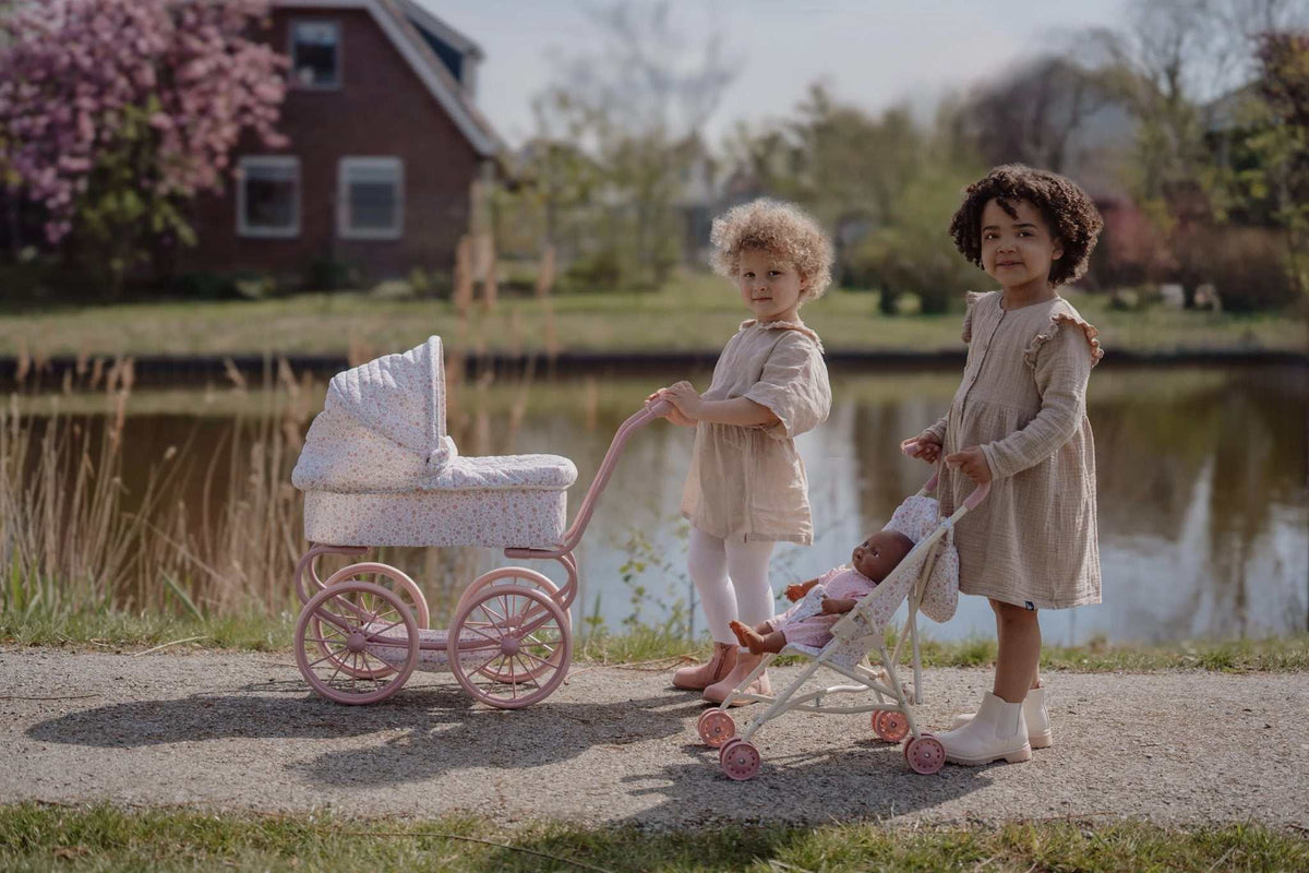 Metall Puppenwagen/ Soft Flowers