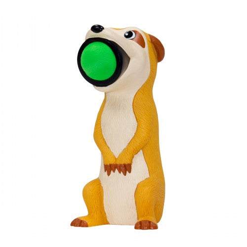 Plopper Erdmännchen Spielzeug mit Schaumstoffball und Plopp-Sound für drinnen und draußen