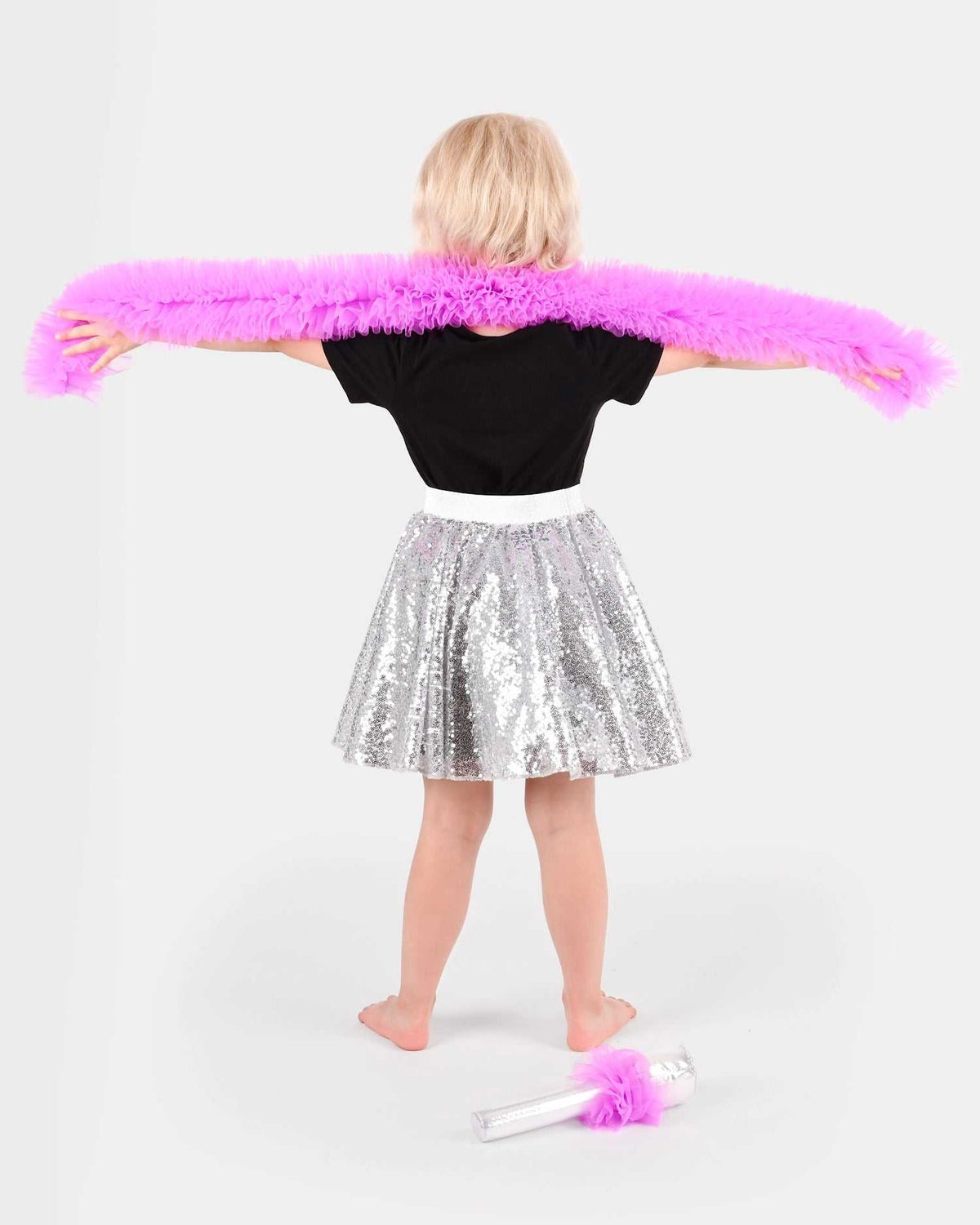 Disco Kostüm/ Silber 4-6 Jahre