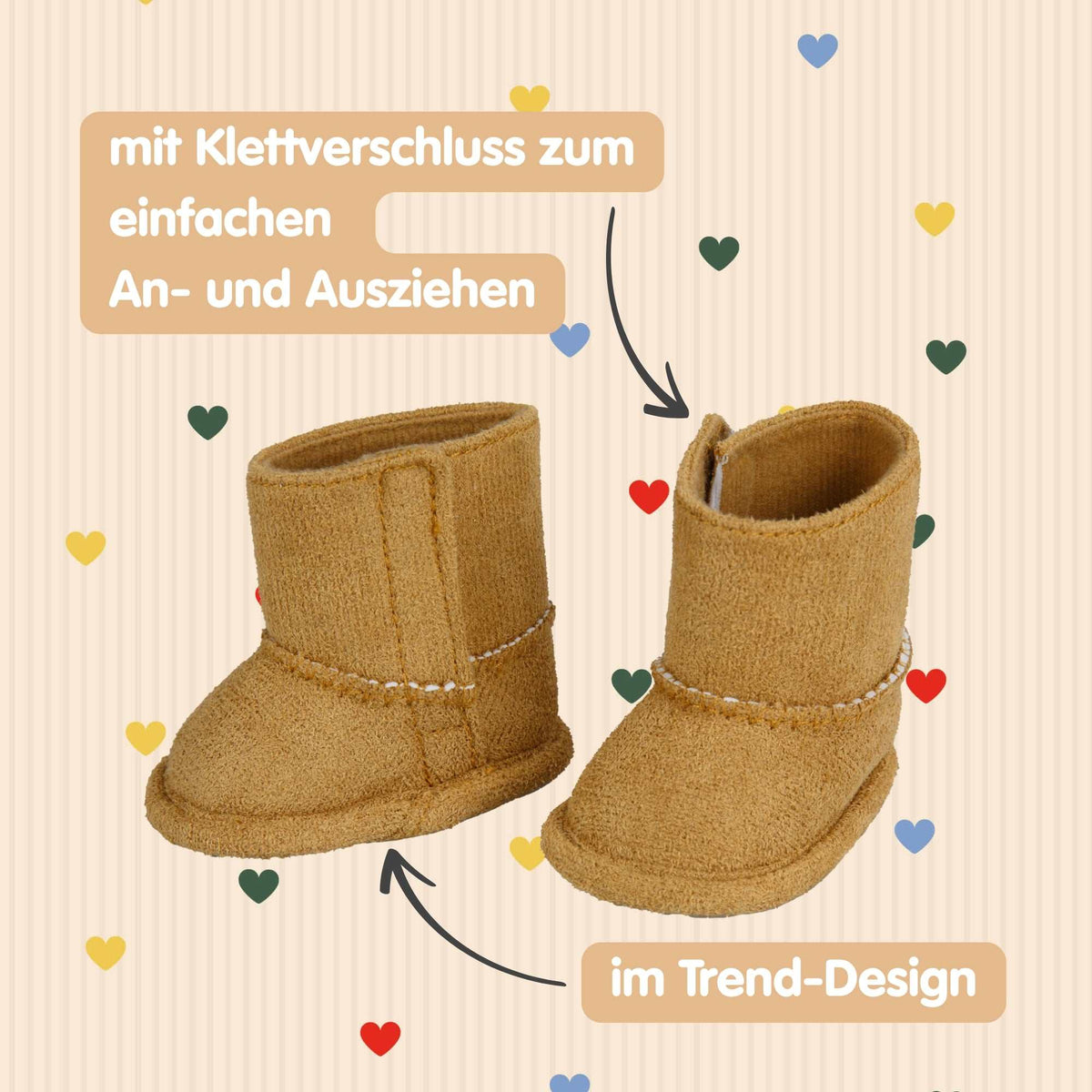 Puppen-Stiefel in Wildleder-Optik 38-45