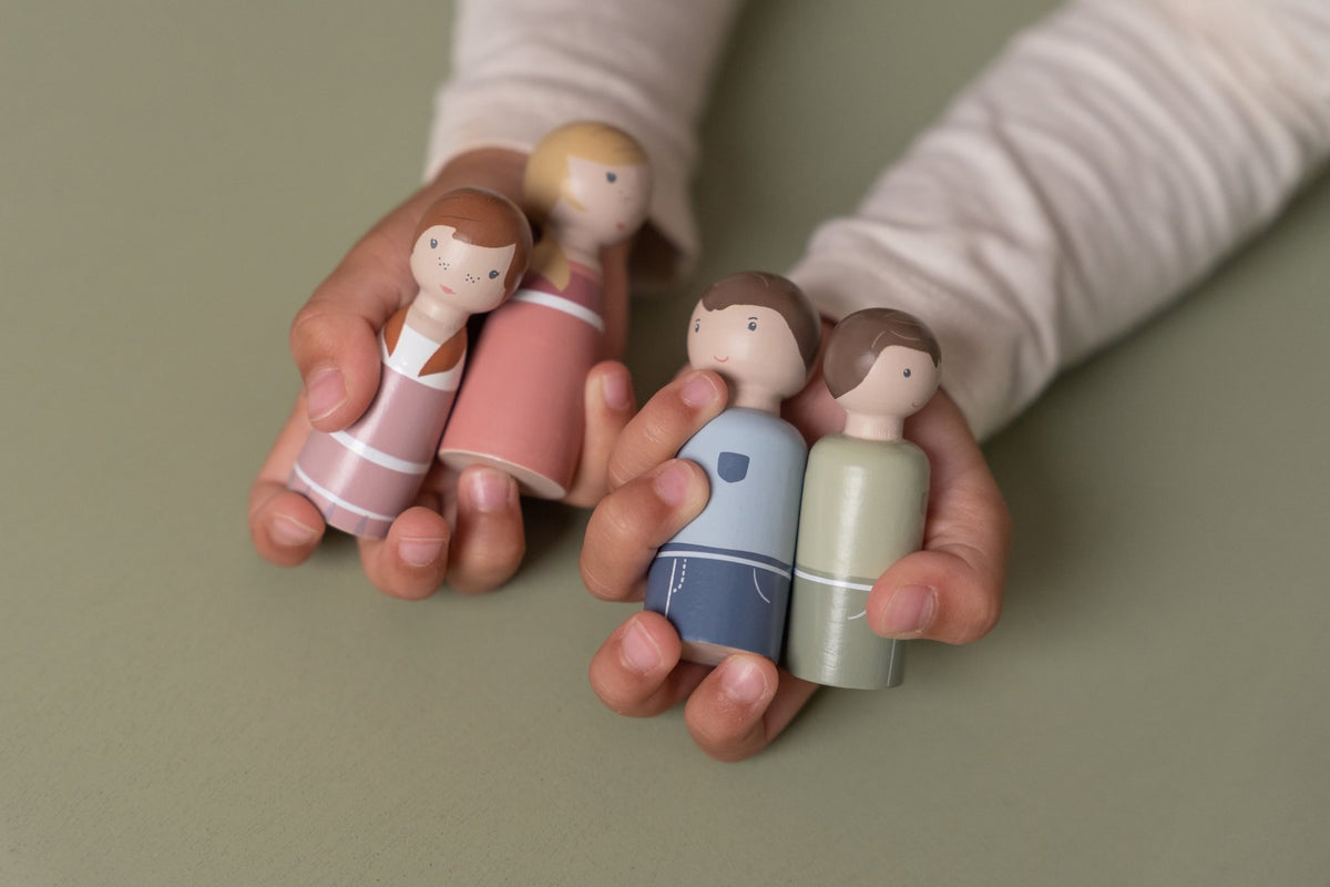 Puppenhaus - Erweiterungsset Familie Rosa