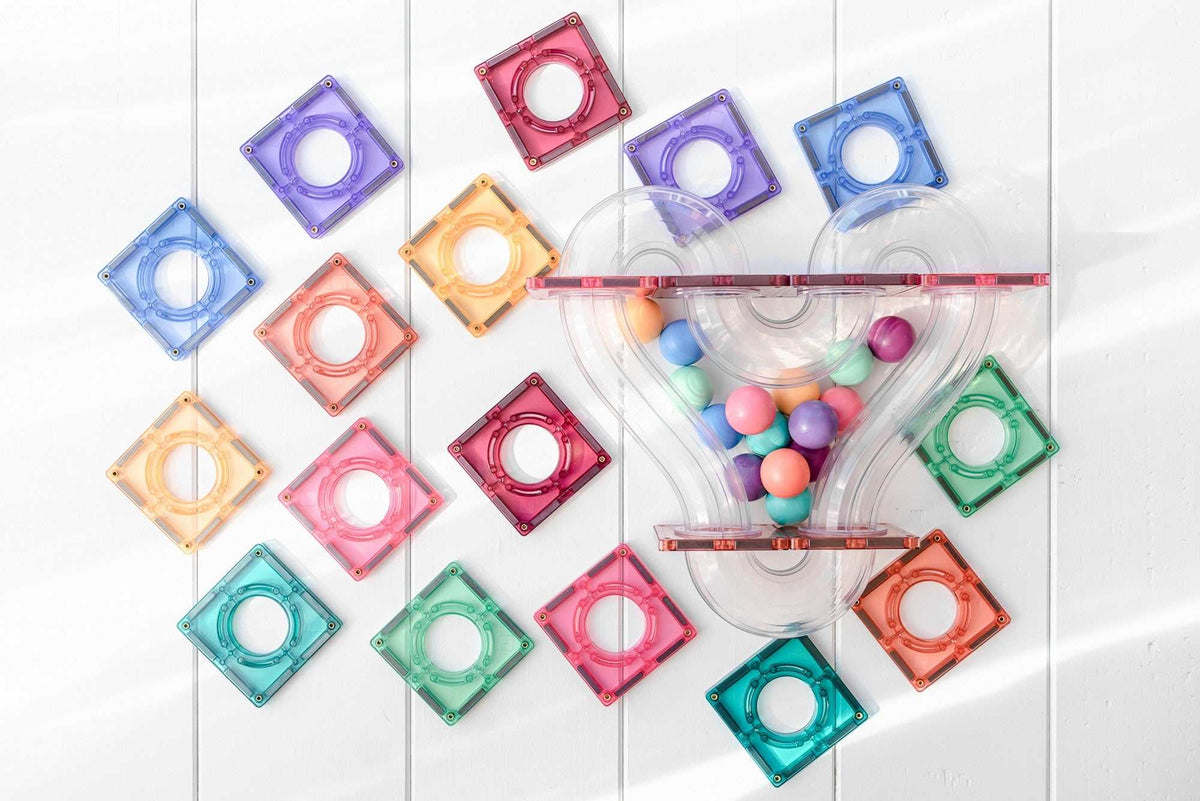 Magnetbausteine Pastell Ball Run Pack 106 Teile